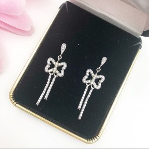 Butterfly Cubic Zirconia Fashion Dangling Earrings